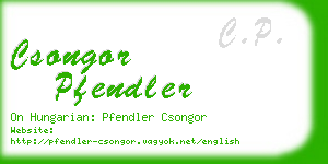 csongor pfendler business card